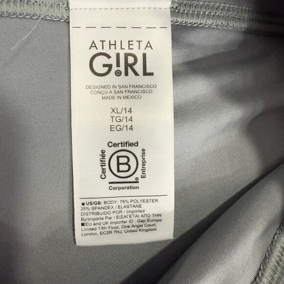 Athleta Girl Chit Chat Straight Leg Legging, Gray, XL/14 - Picture 4 of 5